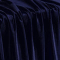 KKJIAF Navy Blue Stretch Velvet Fabric 60 Inch Wide, 5 Yard Soft Stretchy Fabric for Sewing Clothes, Apparel, Costume, Crafts - 90% Polyester 10% Spandex