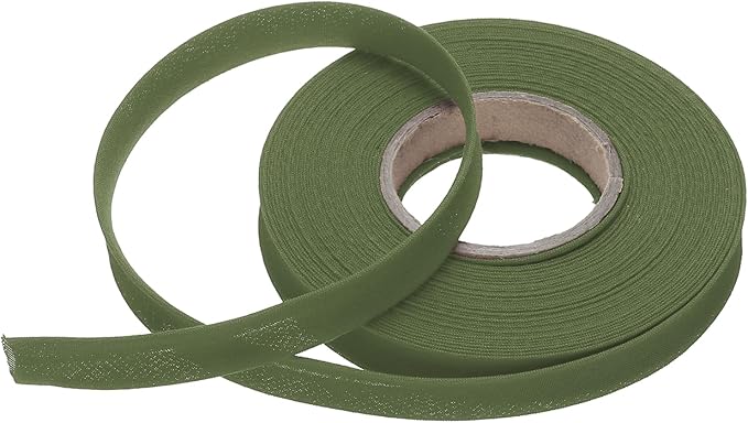MECCANIXITY 1/2 Inch Single Fold Bias Tape Polyester Continuous Bulk Bias Tape for Sewing,Seaming Quilting Hemming Binding Crafts (Dark Green 10 Yards)