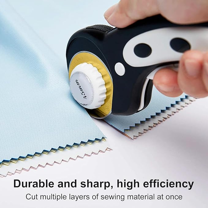 Titanium Coated 10 Packs 45mm Rotary Cutter Blades 45mm Quilting supplies Rotary Cutter Blades for fabric by SSPONT, compatible with OLFA,Fiskars,Mr.Pen,DAFA,Truecut etc. Sharp and Durable