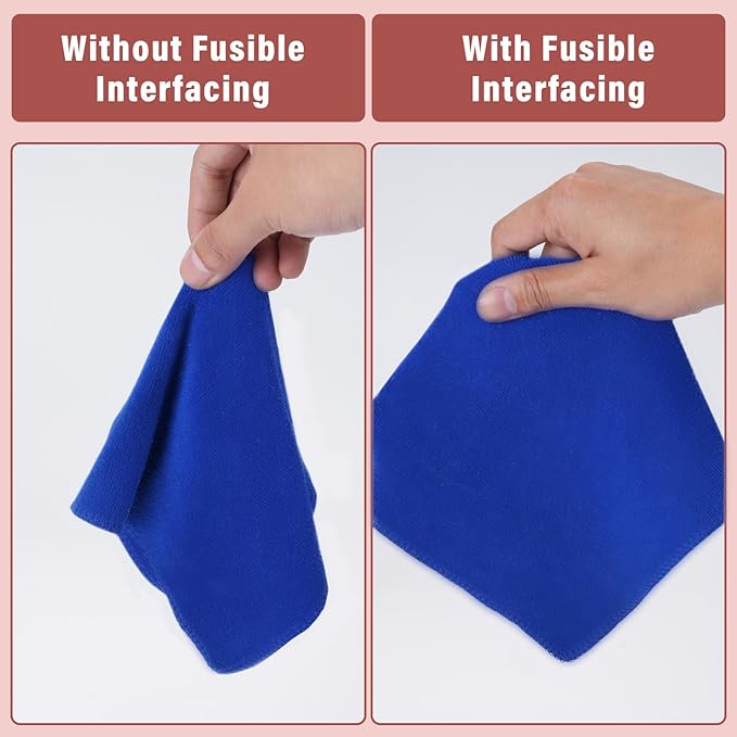 Light Weight 12"X 30 Yards Fusible Interfacing for Sewing,Iron-On Non-Woven Interfacing Fabric Polyester Single-Sided Interfacing for Sewing Supplies