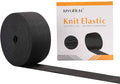 2 Inch by 10 Yard Black Heavy Stretch High Elasticity Elastic Spool Knit Elastic Bands for Sewing