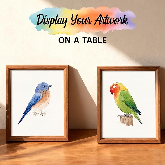 Watercolor Workbook, Water Coloring Book, Beginner Friendly Water Painting Book, Watercolor Sketchbook Paint Book with 12-Color Paint Set & Brush for Adults and Teens(Birds)