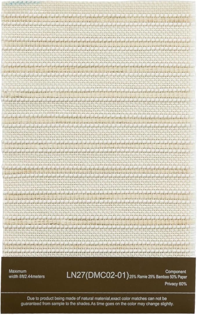 TWOPAGES Natural Woven Bamboo Shade Sample Booklet,10 Colors