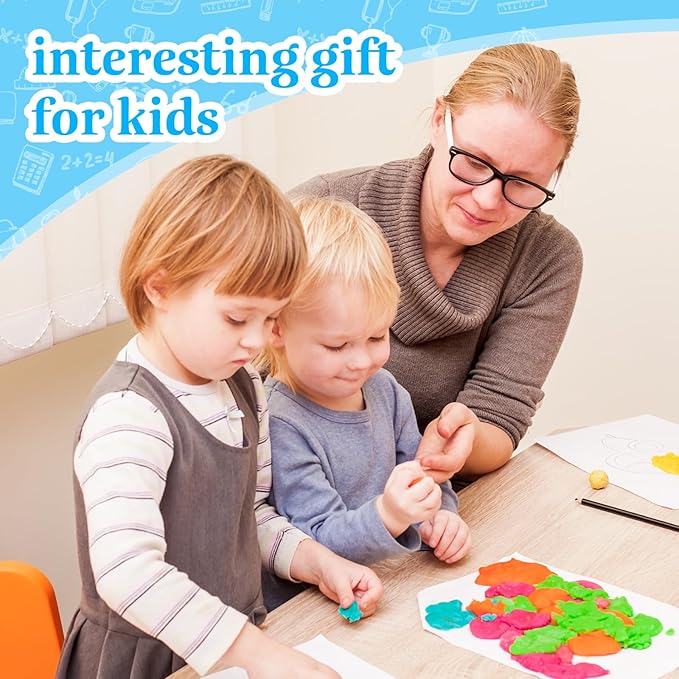 Blue Air Dry Clay 72 Packs Foam Clay Air Dry Foam Clay for Kids, Moldable Super Light Weight Clay Perfect for Arts, Crafts, Classroom Teaching