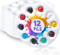 Paint Tray Palettes, Plastic Paint Pallets with Hanging Hole for Children or Students to Paints on School Project, Art Class or Have a Birthday Painting Party -12pcs