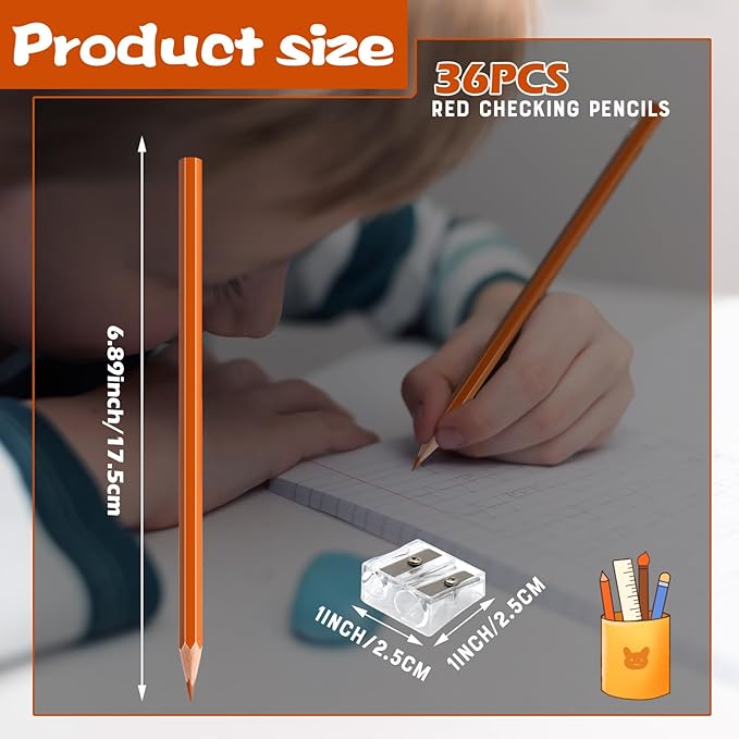 36 PCS Orange Colored Pencils, Pre-sharpened Professional Wooden Art Pencils Set for Artists Painting | Premium Drawing Sketching Supplies(Orange)