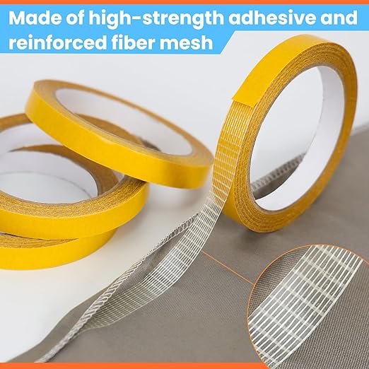 Double Sided Fabric Tape Heavy Duty for Hem, Fashion Dress, Cloth, Curtains, High Adhesive Sticky but Removable, No Sewing or Ironing Need, 0.79in x 33FT/10m x 4Rolls