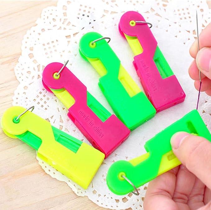 Automatic Needle Threader, DIY Hand Sewing Machine, Sewing Thread, for Embroidery, Cross Stitch Craft, 3PCS, (Random Color)