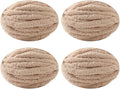 Chunky Yarn for Hand Knitting, No7 Thick Yarn, 250Grams 32Yards, Pack of 4, Perfect for Knitters and Crafters (Milk Tea Color)