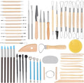 SHENOMAD 57PCS Clay Tools Kit with Wire Sculpting Tools Pottery Modeling Ceramics Polymer Tools Set for Air Dry Clay Carving Molding Pottery Crafting Beginners
