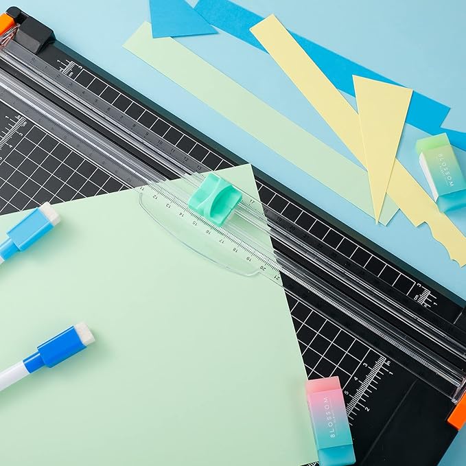Mudder 10 Pieces Paper Cutter Replacement Blade Cutting Replacement Blades Refill for A4 Black and White Paper Trimmer(Mint Green)