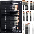 Nicpro 26pcs Paint Brush Set, Professional Paintbrushes with Palette Knife, Craft Paint Brushes for Acrylic Painting, Oil, Watercolor, Gouache & Canvas, Drawing & Art Supplies for Adults, Artists Gift