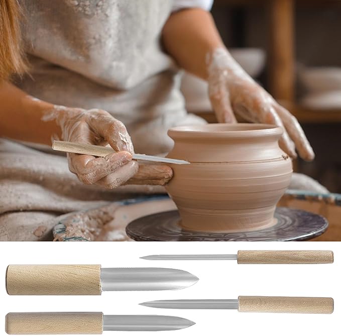 9 pcs Clay Tools, lyfLux Sculpting Tools, Clay Wire Cutter, Pottery Tools and Supplies, for Clay Ceramic Production, Cutting, Carving Modeling and DIY Production