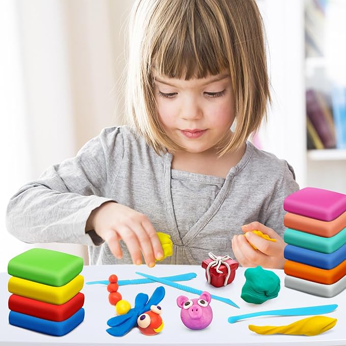 Magic Clay - Air Dry Clay 96 Colors, Modeling Clay for Kids with Tools, Soft & Ultra Light, Toys Gifts for Age 3 4 5 6 7 8+ Years Old Boys Girls Kids