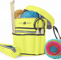 Stitch Happy Knitting Bag, Sunshine: 7 Pocket Yarn Bag, Crochet Bag, Yarn Storage, or Crochet Storage