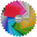 45PCS Felt Fabric Sheets Craft - 8"x 12" Assorted Colors - 1mm Thick Square Nonwoven Felt Fabric for Crafts DIY