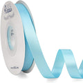 Ribbli Light Blue Double Faced Satin Ribbon,1/2” x Continuous 25 Yards,Use for Craft Bows Bouquet, Gift Wrapping, Wedding Decoration, Floral Arrangement