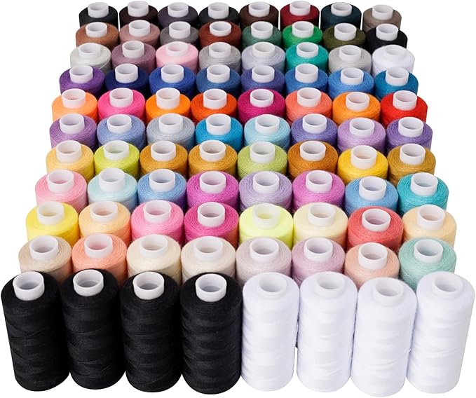 88 Spools of Hand Quilting Thread,Sewing Threads Kits,400 Yards Each Spool,Quilting Thread,All Purpose Sewing Thread,for Sewing Machine and Hand Sewing,140S/2,Tex 27,40 wt.