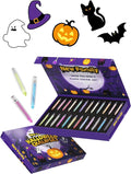 NewFamily Fantasy Colors Dustless Chalk Set, 24 Colors Non-Toxic Washable Chalk for Kids with Magnetic Drawing Boards,Art Toys Kit - Sparks Creativity