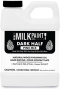 Real Milk Paint Dark Half Tung Oil Mix with Pine for Wood Finishing, Cutting Boards, Butcher Blocks, Wood Floors, Clay, Stone, Slate, 16 Ounces
