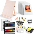 Paint Set, Acrylic Paint Set for Kids & Adults - Painting Supplies with18 Acrylic Paints, 8 Painting Brushes, 5 Canvas Panels, etc