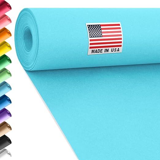24" x 1200" (100 ft) Light Blue Construction Paper Roll, (Pack of 1 Roll, Light Blue Color) – Made in USA Construction Kraft Paper Roll for School Projects – Color Paper for Crafts