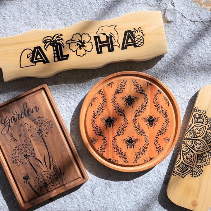 Scorch Marker - Wood Burning Marker, 2 in 1 Pyrography Kit for Adults, Woodburning Tool for Crafts, Stencils & Letters, DIY Pen Kit with Brush & Bullet Tips, Engraving Pen for Wood Burning, 3 Pack