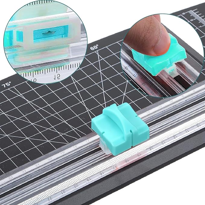 Honoson 6 Pieces Paper Cutter Replacement Blades Paper Trimmer Blades Refill Craft Cutting Replacement Blades for A4 Cutter(Green)