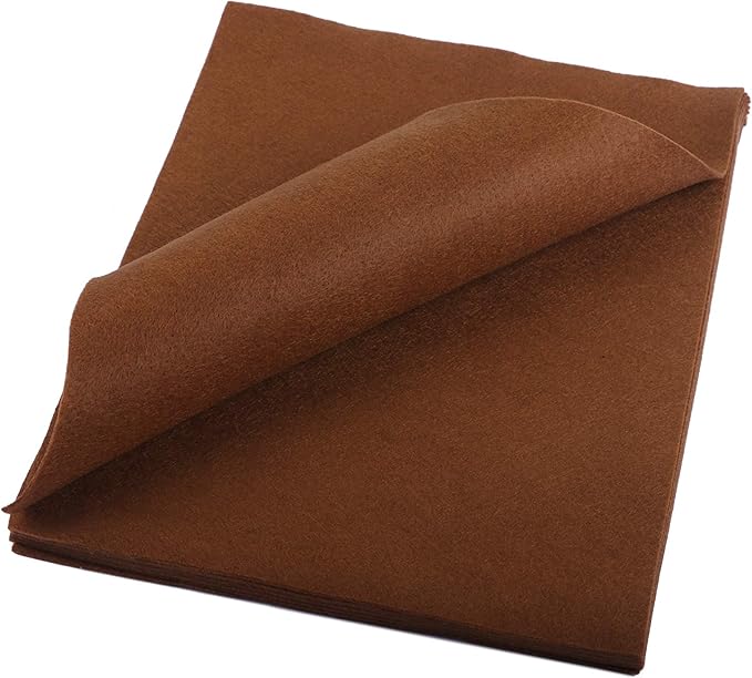 YYCRAFT Craft Soft Felt Sheets 9 Inch X 12 Inch - 24 Pcs Pack, Brown