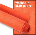 GONGZITEM Washable Kraft Paper Roll 19.5" x 58.5" – Sewable Kraft Paper Fabric for DIY Bag Making, Tote & Lunch Bags – Leather-Like Craft Material (GZ04)