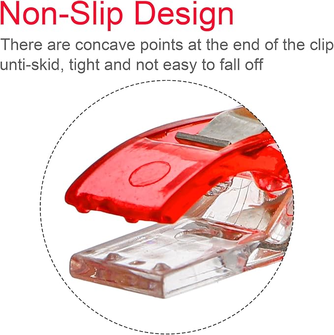 SOUJOY 400 Pcs Sewing Clips for Fabric and Quilting, Plastic Sewing Notions, Assorted Colors Multipurpose Craft Clips for Sewing Quilting Binding Crafts