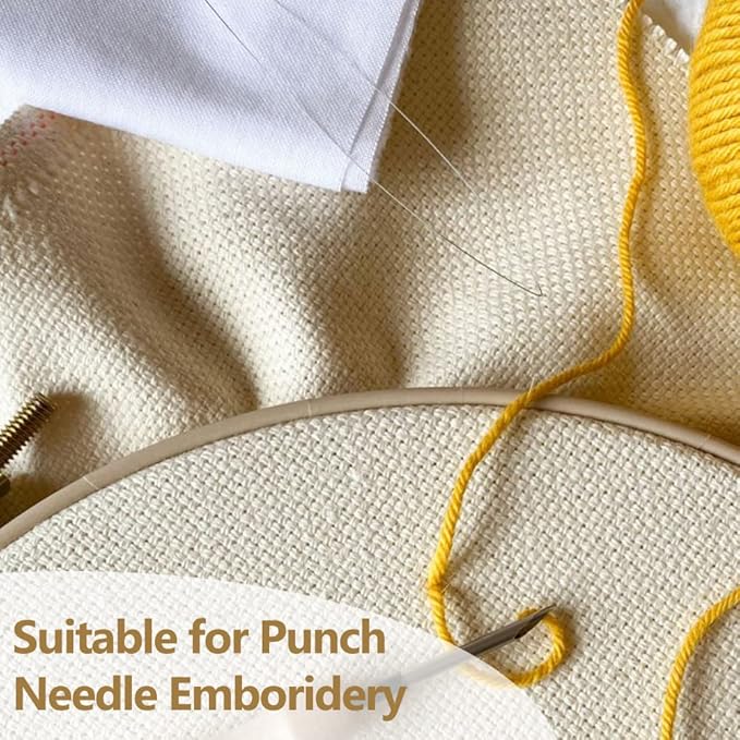 82.7x78.7in Large Size Primary Tufting Cloth with Marked Lines, Premium Monks Cloth Punch Needle Cloth Fabric for Tufting Gun, Rug-Punch, Punch Needle, Tuft Word Art Embroidery Crafts Favors