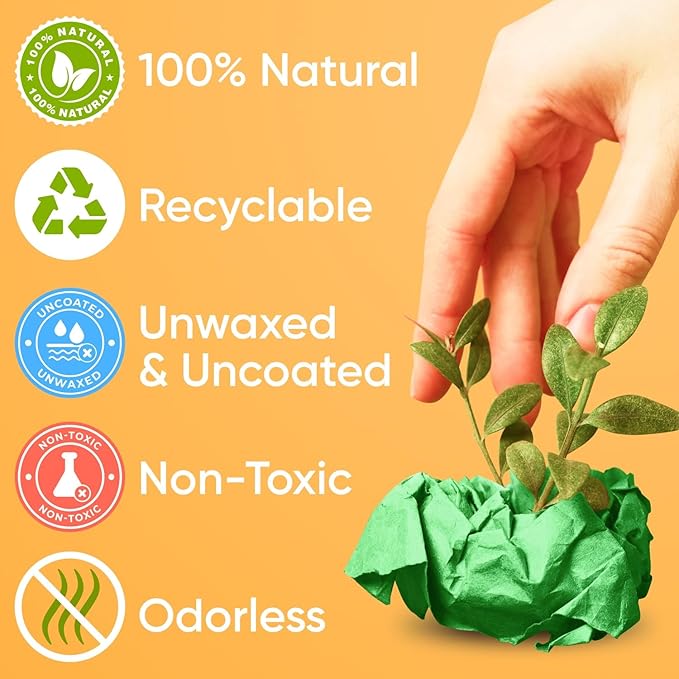 36" x 1200" (100 ft) Green Kraft Paper Roll (Value Pack of 2), 45 lbs Thickness, Made in USA Colored Craft Paper for School, Bulletin Board - Odorless, Non-Toxic, Safe for Kids