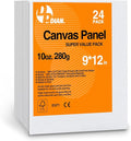 Canvas Boards for Painting 9x12 Inch, 24-Pack Bulk Canvas Value Pack - Art Supplies Blank Paint Canvas Panels for Acrylic, Oil, Watercolor, Tempera, Gouache