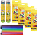 72 Count Colored Pencils, 6 Pack Bulk 12 Assorted Colors, Pre-sharpened Coloring Pencil for Kids, Teachers Essential Classroom Prizes, Ideal Back to School Supplies