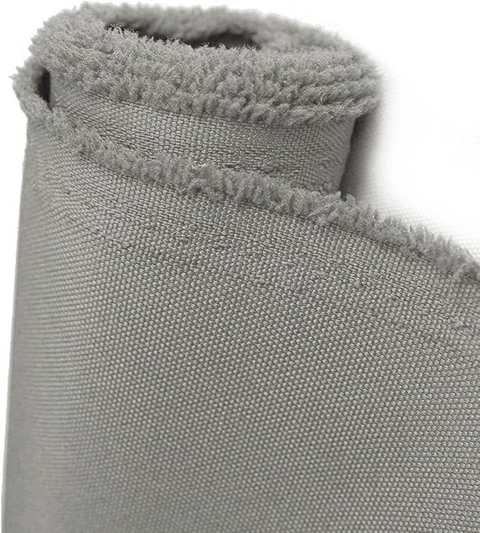 Waterproof Canvas Fabric by The Yard 600D Upholstery Cordura Fabric 58" Wide for Chairs Indoor Outdoor Water Resistant Canvas Polyester Material Sewing DIY Cloth, 15 Yards Silver Grey