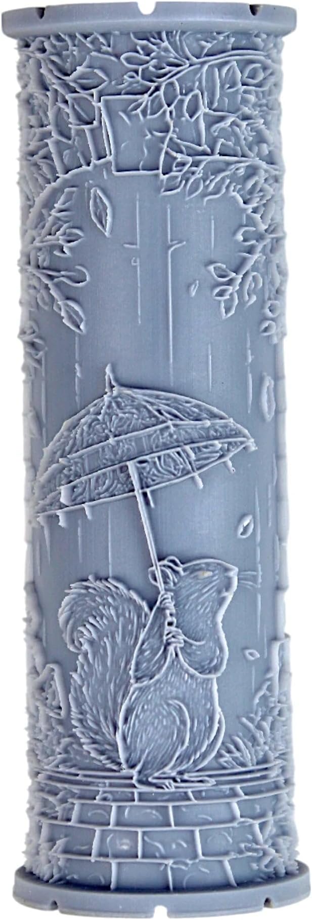 Squirrel Clay Texture Roller (4") - Storybook Set #01 - Embossing Pattern Roller for Polymer & Ceramic Clay, Pottery & Crafts