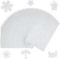 CHRORINE 25 Pcs Assorted Color Felt Fabric Sheets 8" x 12" Soft Felt Fabric Sheet for Crafts DIY Sewing Squares Nonwoven Patchwork (White)