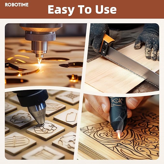 ROBOTIME 6-Pack Laser Wood Sheets 1/8" - 12 x 16 x 1/8 Inch - Oak - 3mm Plywood for Laser Cutting, Laser Engraving Blanks