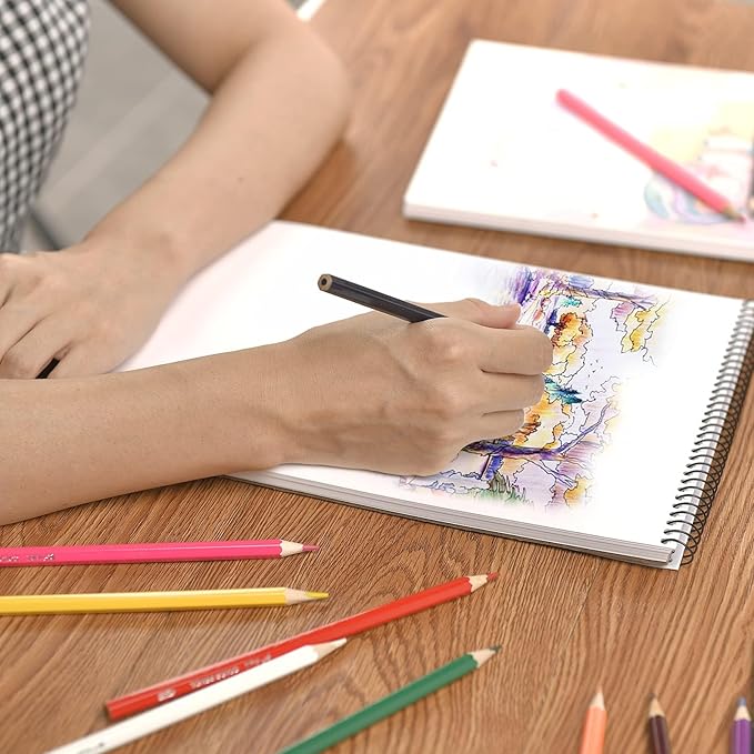 Sketchbook for Kids, Unicron Sketch Book for Girls and Artist Kids to Drawing and Sketching or Doodling, 8.5"x11", Spiral Bound Art Paper, Acid Free (110gsm)