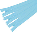 ANPURZII 3PCS #3 8 Inch Light Blue Invisible Zippers for Sewing Skirts, Nylon Coil Bulk Zippers for Pocket, Pillow(Light Blue 8" 3PCS)