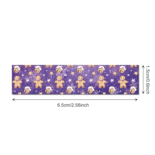 12 Pcs Purple Christmas Washi Tape Watercolor Xmas Pattern Masking Tape Decorations Purple Christmas Decorative Paper Sticker for Vintage Journals, Planners, DIY Craft Gift Wrapping