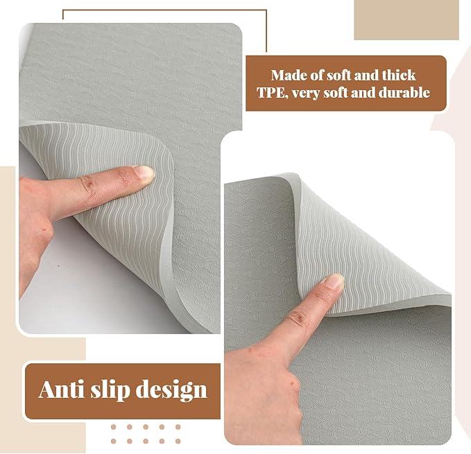 2 Pcs Sewing Machine Muffling Mat Pedal Sewing Mat Reduce Vibrations Noise No Slip Machine Accessories for Quilting (17'' X 36'' and 9'' X 14'',Gray)