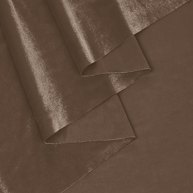 KKJIAF Brown Stretch Velvet Fabric 60 Inch Wide, 2 Yard Soft Stretchy Fabric for Sewing Clothes, Apparel, Costume, Crafts - 90% Polyester 10% Spandex