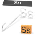2Pcs Mini 2" Branding Irons, Alphabet Custom Wood Branding Iron Personalized for Wood Working, Leather Hats, Felt, Cowhide, BBQ & Bread Logo, Steak Branding Iron for Food (S s)