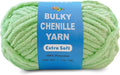 Soft Velvet Yarn Chenille Yarn for Crocheting and Knitting – Bulky (93 Yards/100g) - Polyester - Yarn for Blanket Amigurumi Weaving Crafts (Mint Green, 1 Pack)