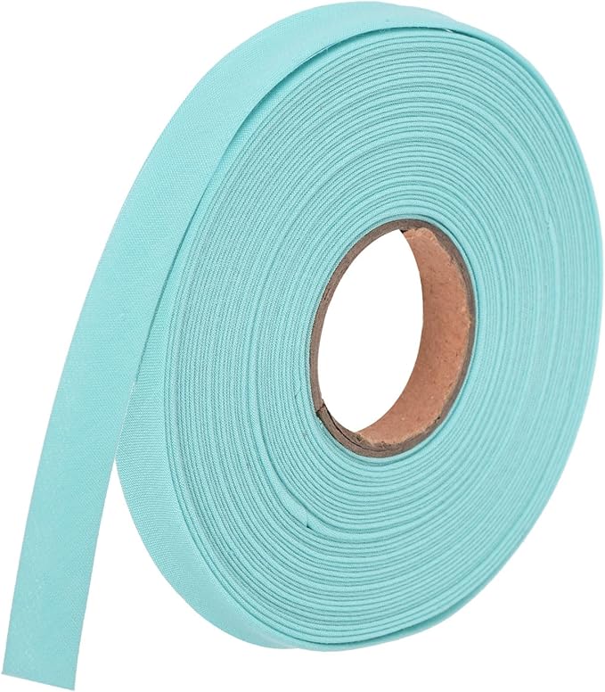 MECCANIXITY 1/2 Inch Double Fold Bias Tape Polyester Continuous Bulk Bias Tape for Sewing,Seaming Quilting Hemming Binding Crafts (Lake Blue 10 Yards)