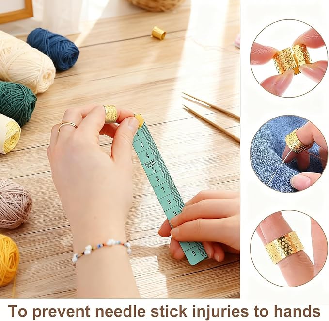 74Pcs Sewing Tool Set, Big Eye Steel Sewing Needle Kit, Threader and Needle Repair Kit Stainless Steel Needles for Hand Sewing with Thread Ripper Needle Threaders Threads and Thimbles Sewing Tool Set