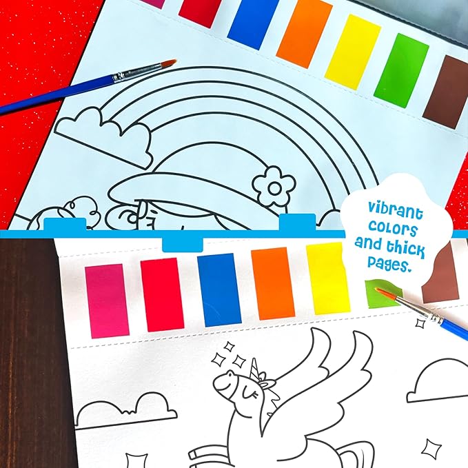 Watercolor Fun Value Pack - 2 Paint with Water Kits for Toddlers - Water Painting for Toddlers - Travel Activities for Kids Ages 4-8 - Screen Free Birthday Gifts (Farm - Fairy Tale)