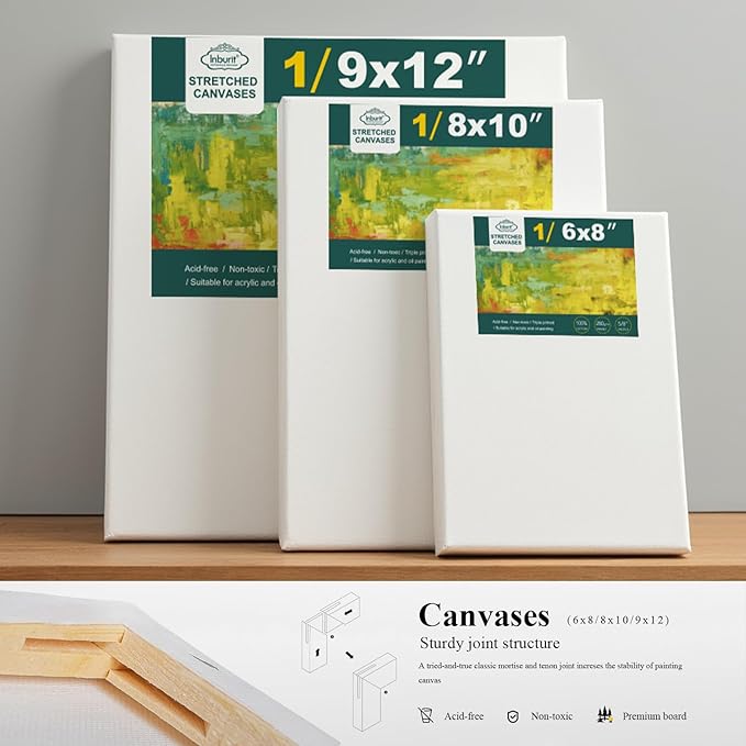 Acrylic Art Set, Painting Supplies Kits with 24 Acrylic Paints(22ml), 8 Brushes,1 Wooden Easel,1 Palette etc, Paint Kit for Kids,Adults and Artists